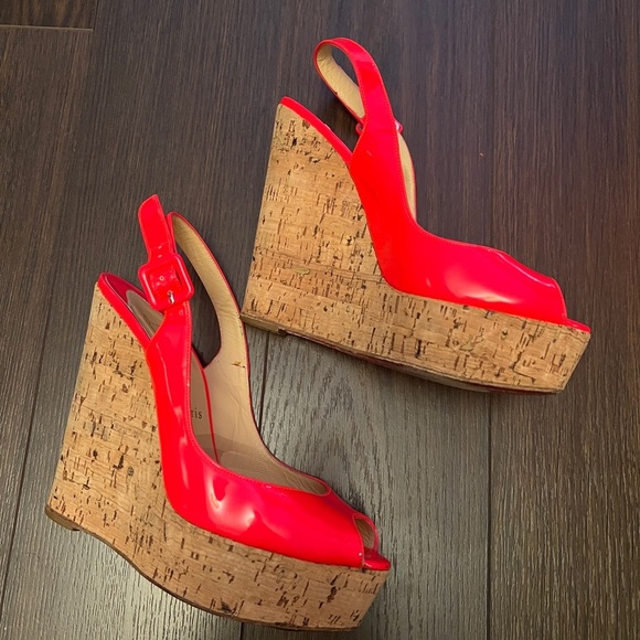 ❌Sold❌Louboutin wedges fushia - Picture 2 of 15